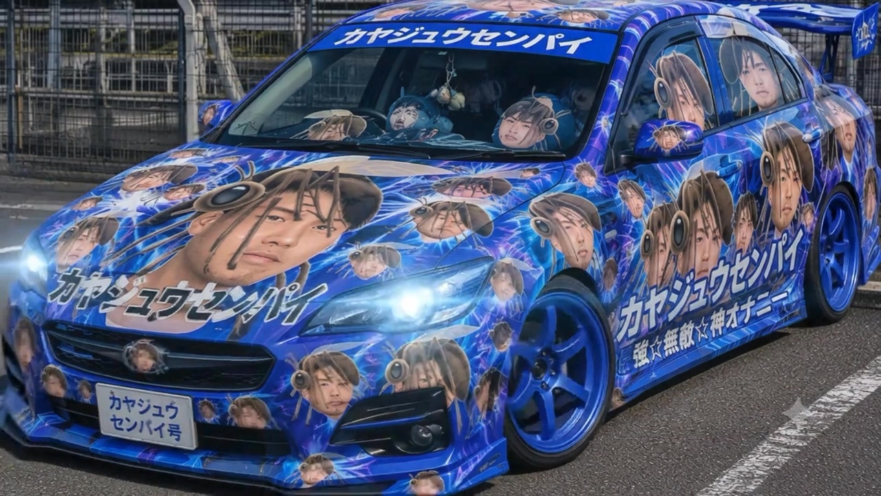 カヤジュウセンパイの痛車が作られていた件