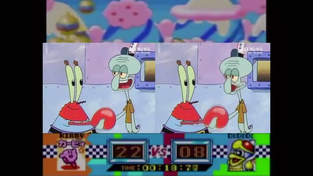 [音MAD] 징징이의 애용 사이트가 커비의 BGM에 맞춰 탄로난 것 같습니다. (Squidward's ilbe race)