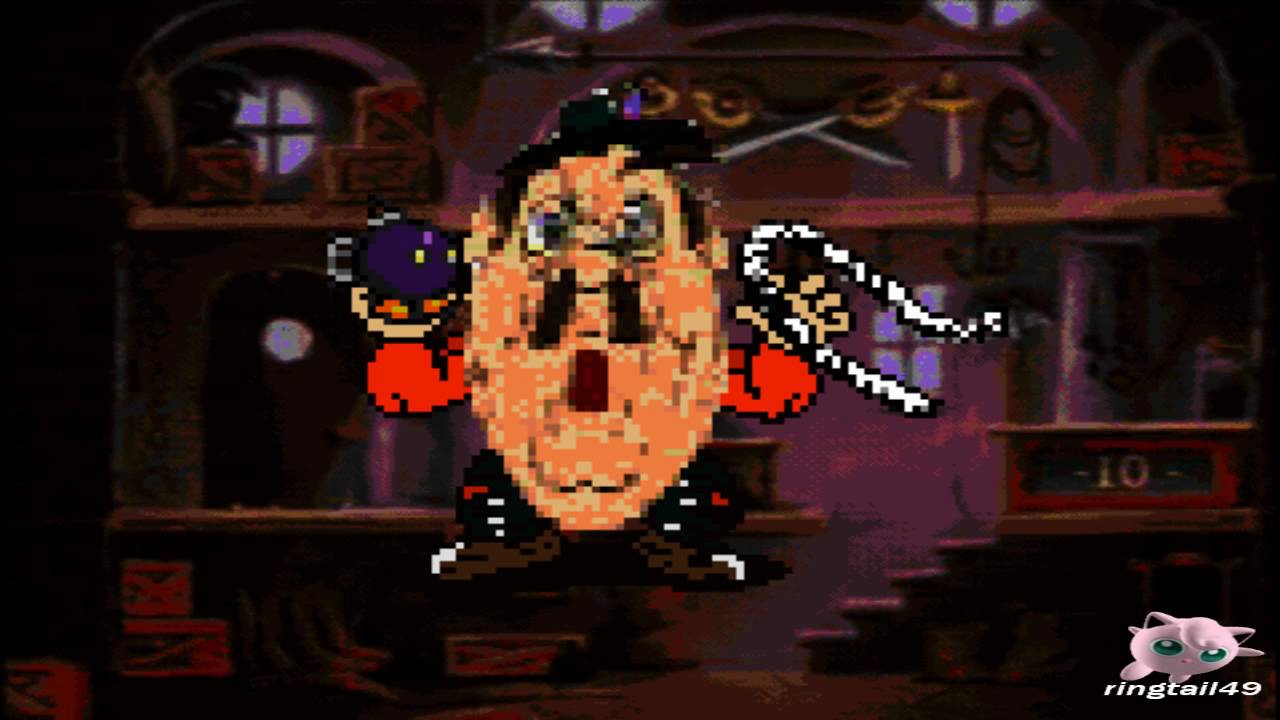 a battle against a shop keeper