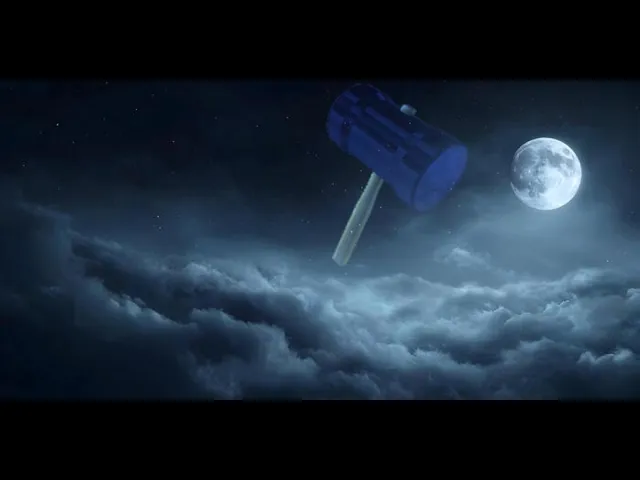Hammer Above The Clouds At Night