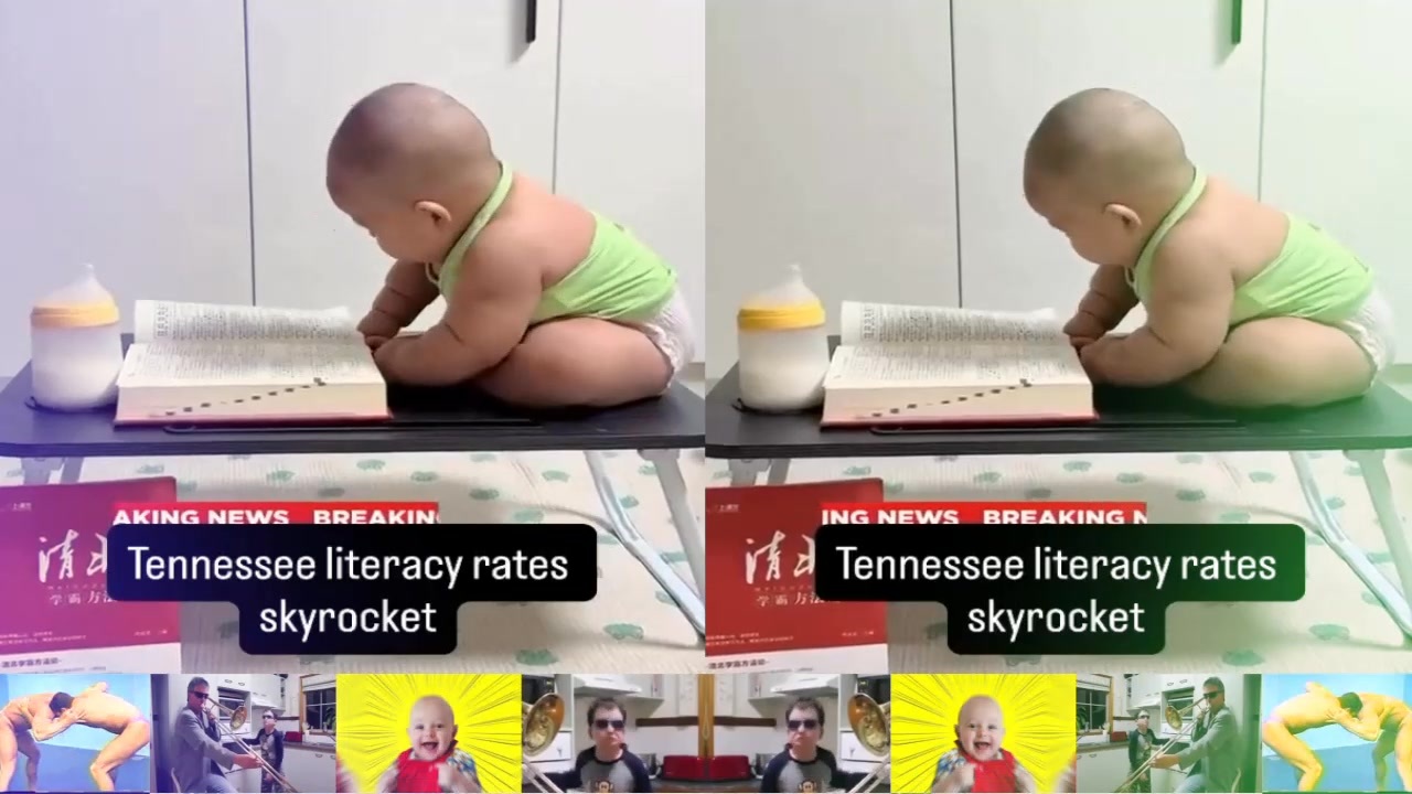 踊るYTPMVの赤ちゃん飛沫