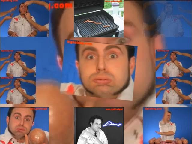 8 big hotdogs with balls